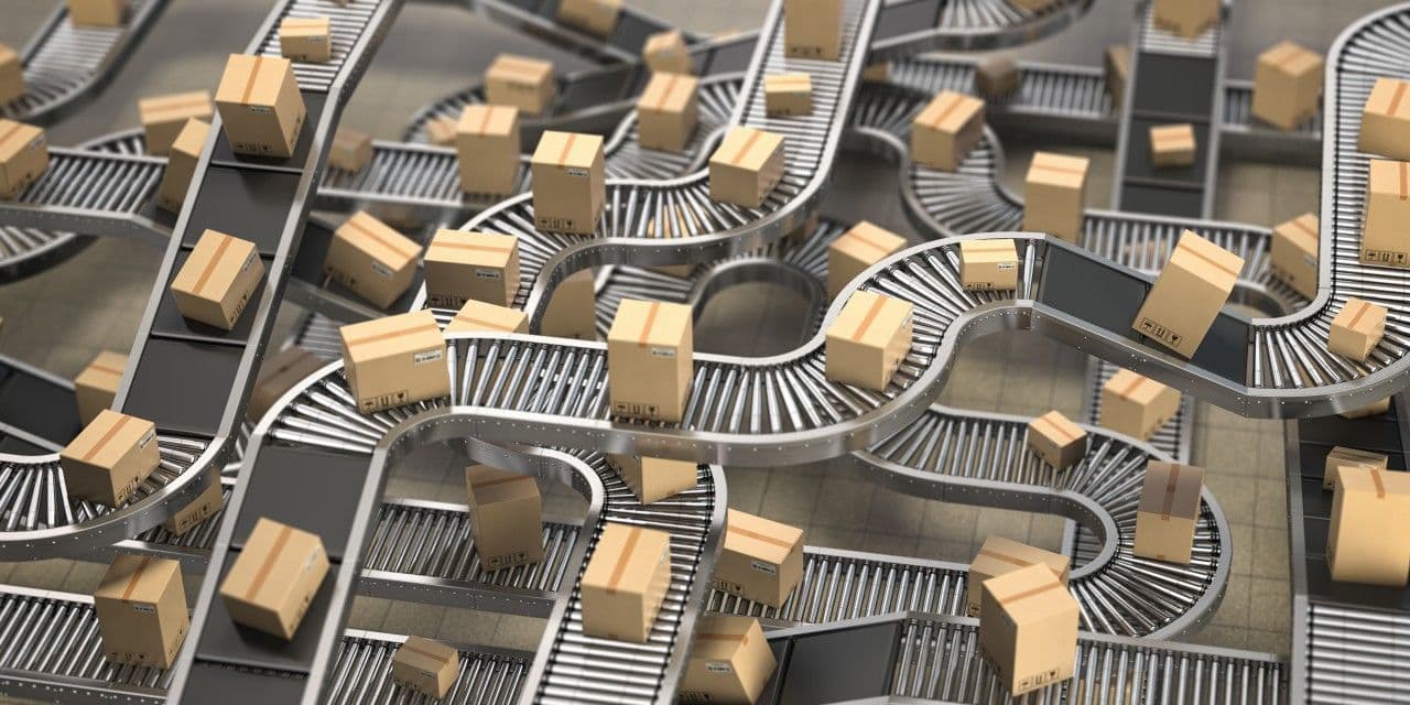 Multiple parcels on multi-leveled conveyor belts